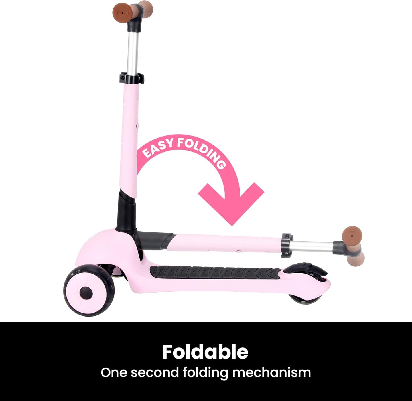 iSporter Luggage Scooter for Kids Ages 2-5 | Ride-On Suitcase Scooters for Boys Girls | Foldable & Height Adjustable, 110lbs Max