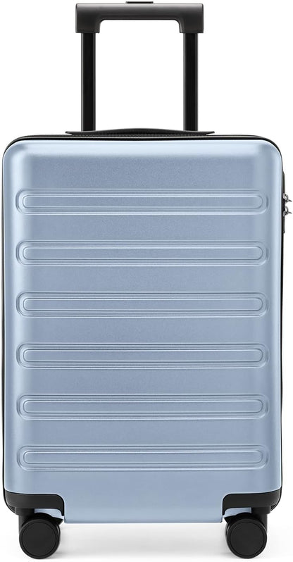 Carry on Luggage 22 X 14 X 9 Airline Approved, 20 Inch Luggage for 3-5 Days Travel, Double Spinner Wheels, 100% Hardshell PC, TSA Lock (09-Blue, Checked 24-Inch)