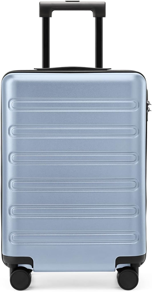 Carry on Luggage 22 X 14 X 9 Airline Approved, 20 Inch Luggage for 3-5 Days Travel, Double Spinner Wheels, 100% Hardshell PC, TSA Lock (09-Blue, Checked 24-Inch)