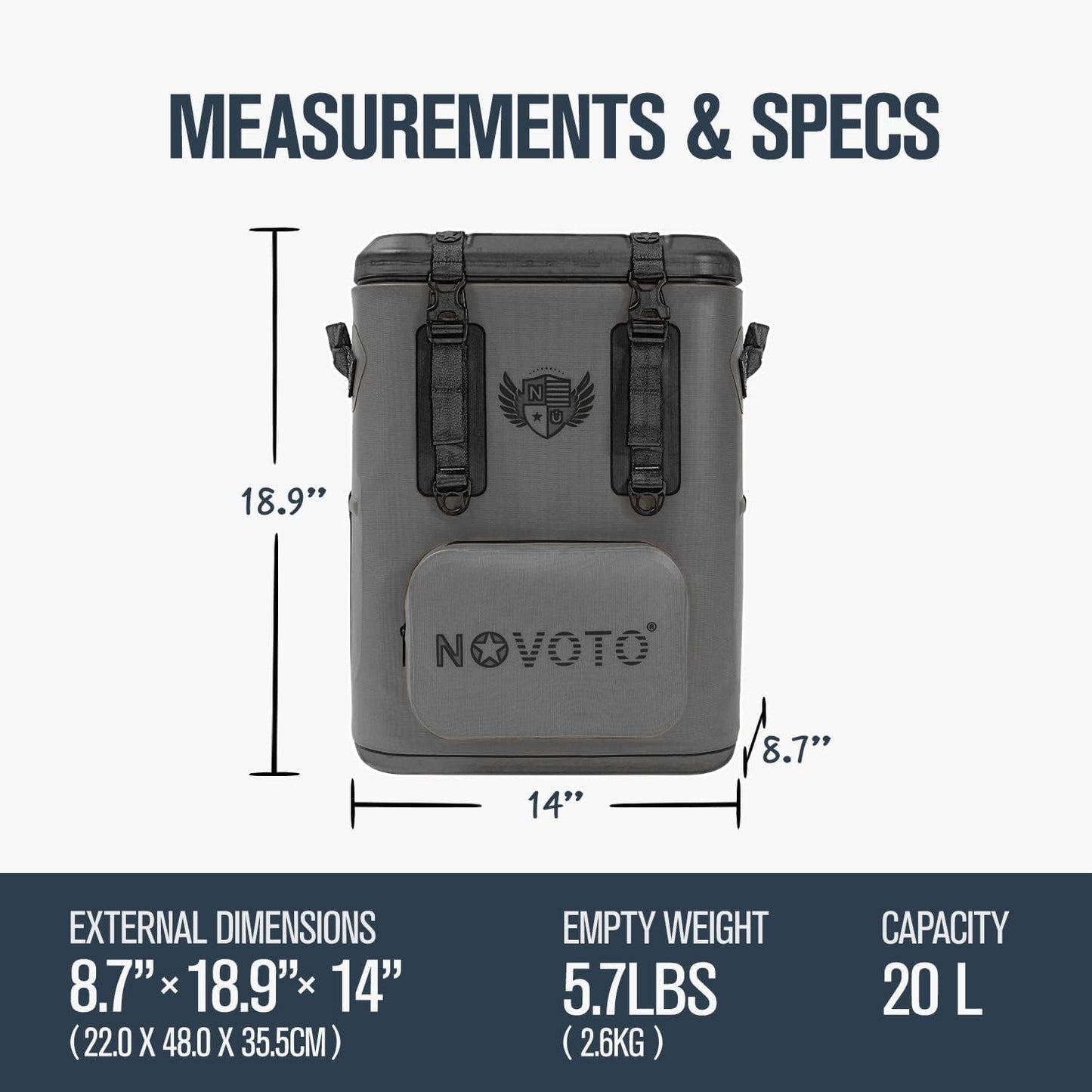 Magnetic Soft Cooler, Zipperless Soft Sided Cooler Bag for Men & Women, Insulated Backpack Coolers for Tailgating, Beach, Lunch, Picnic, Kayak