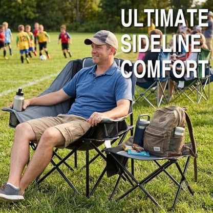 Oversized Camping Chair with Foot Rest, Heavy Duty 400 lbs