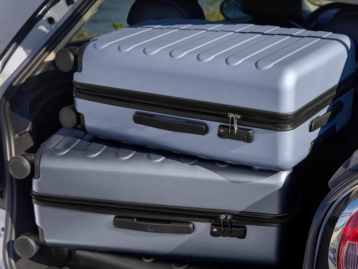 Carry on Luggage 22 X 14 X 9 Airline Approved, 20 Inch Luggage for 3-5 Days Travel, Double Spinner Wheels, 100% Hardshell PC, TSA Lock (03-Shadow (Basic), Checked 24-Inch)