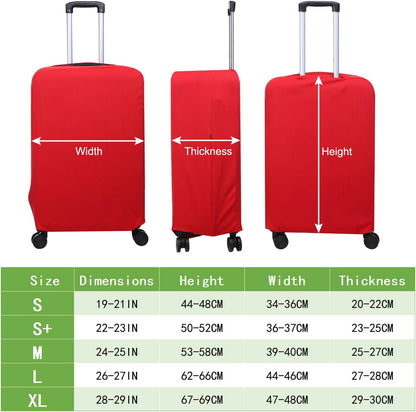 PATIKIL Luggage Cover, Suitcases Covers Elastic Carry on Cover Protector Washable Scratch-Resistant Fits 19-21 Inch Luggage for Travel Business Trips, Red