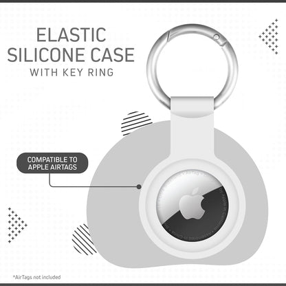 CHARGEWORX Air Tag Holder 4-Pack – Silicone Protective Keychain Holders for Apple Air Tags