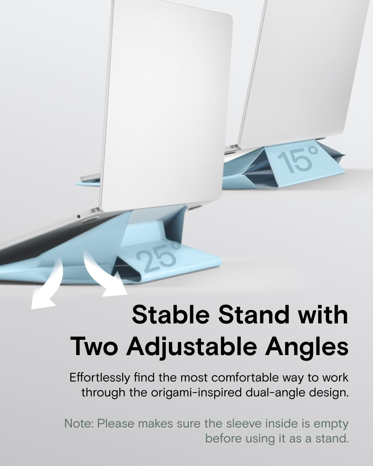 MOFT Laptop Carry Sleeve, 2-in-1 Laptop Bag & Stand for 16" MacBook Air/Pro & Dell/HP/Lenovo/Asus, Stylish Slim Computer Sleeve Bag with Expandable Storage for Computer Accessories, Soothing Mist