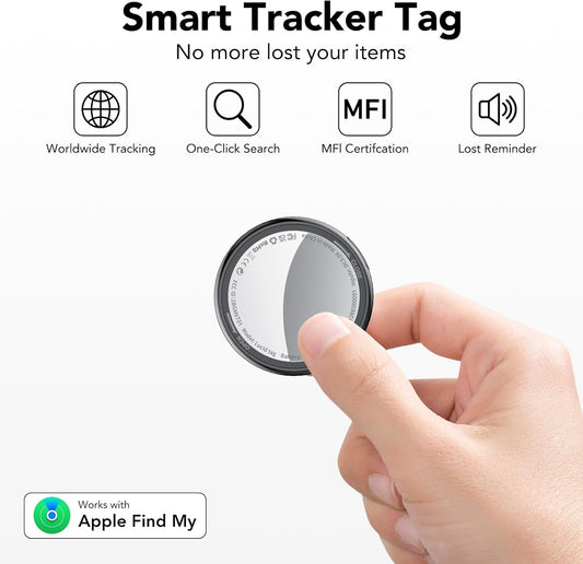 2025 New [Apple MFi Certified] (iOS Only) Air Tracker Tags-5 Pack, Bluetooth Tracker for Apple Find My, Replaceable Battery, Key Finder and Item Locator Smart Tag for Keys, Bags, Luggage, Pets, Wallet