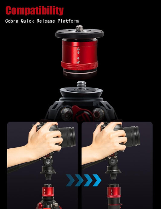 IFOOTAGE Gazelle TC3B+Komodo K3 Carbon Camera Tripod with Fluid Head,Portable Travel Tripod,for Professional Photography, Content Creation, Vlogging and Video Production