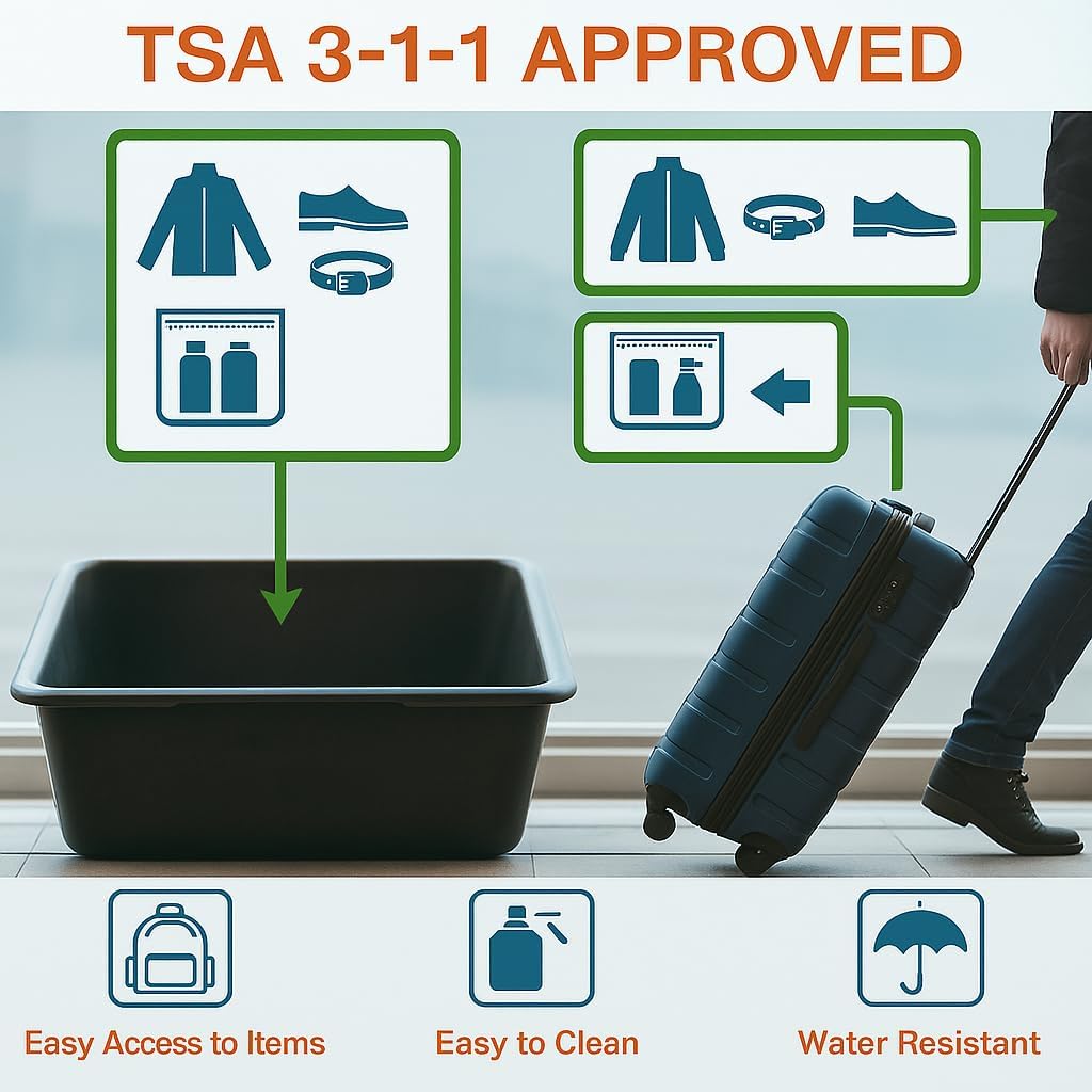 XEWEA 2PCS Small TSA Approved Clear Travel Toiletry Bags for Men Women,Transparent Makeup Cosmetic Bag with Handle,Waterproof PVC Quart Organizer Storage Pouch for Toiletries Airline Essential, Balck