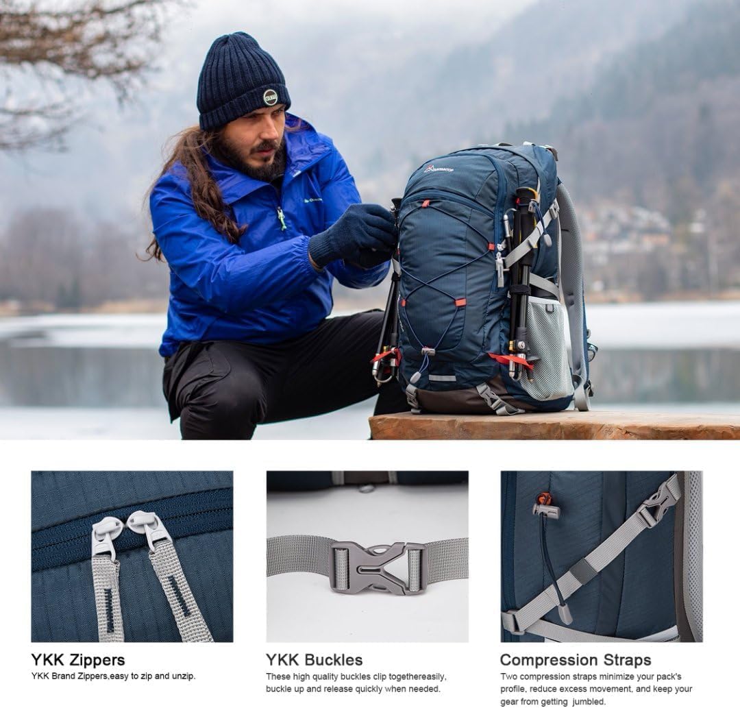 MOUNTAINTOP 25L/40L Hiking Backpack,Lightweight Travel Backpack for Men Women Outdoor Backpacking, Camping