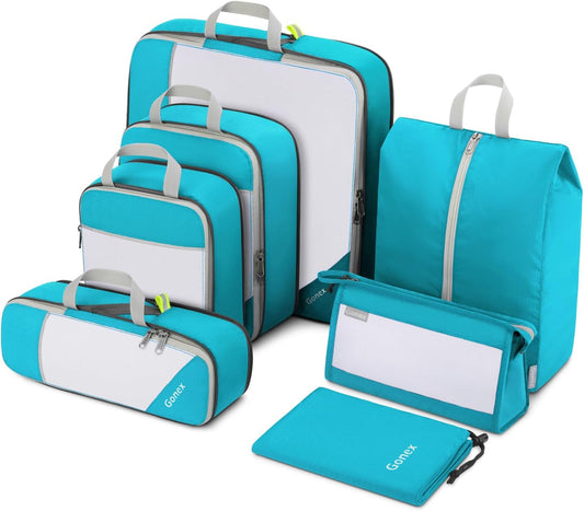 Compression Packing Cubes, Gonex Extensible Storage Mesh Bags Organizers