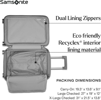 Samsonite UpLIFT Large Checked Hardside Luggage with Spinner Wheels - Airline-Approved, TSA Lock, Adjustable Handle System - Polycarbonate Hard Suitcase for Ultra Lightweight Travel - Phantom Black