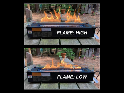 Ciays 28 Inch Table Top Propane Fire Pit, 50,000 BTU Tabletop Firepit with Glass Wind Guard & Glass Beads, Portable Outdoor Portable Fireplace for Patio and Camping