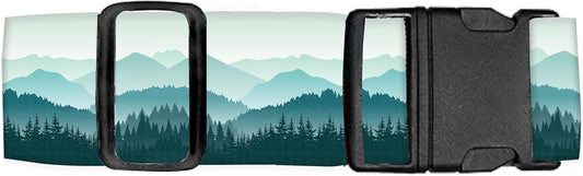 Luggage Straps for Suitcases Travel Belt Accessories, Cute Suitcase Strap, Adjustable Luggage Belt Strap, Heavy Duty with Quick-Release Buckle Luggage Strap Beautiful Green Mountain