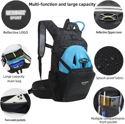 Hiking Daypack Waterproof Biking Backpack 15L Lightweight Durable Backpack for Ski Snowboarding Running MTB Cycling