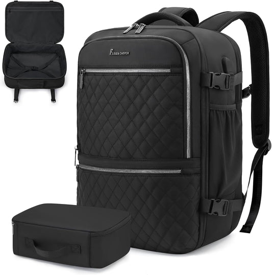 Travel Backpack,30L Carry on Backpack for Airplanes,17.3 Inch Frontier Airlines Personal Item Travel Bag with USB Charger and Cosmetic Bag