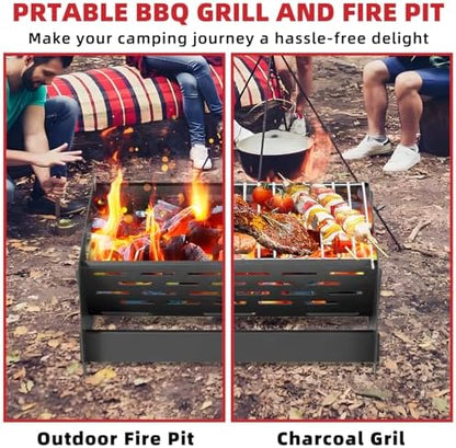 15.9" Foldable Portable Camping Charcoal Grill