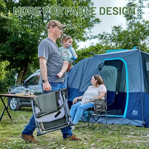 TIMBER RIDGE 400lbs Heavy Duty Camping Chair Portable Directors Chair