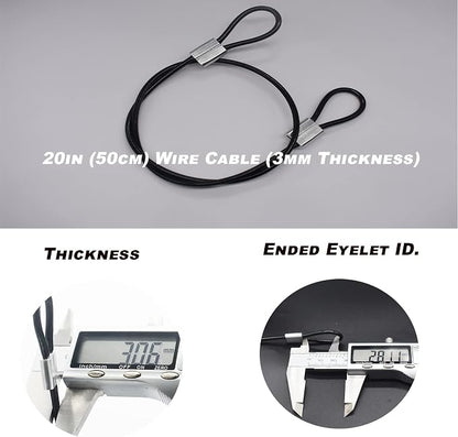 10 pcs 20 inch 3mm Thickness Stainless Steel Wire Cable - Image 2