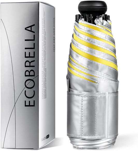 Mini Travel Umbrella - UPF 50+ Sun Protection Compact Manual Open Small Sun Umbrella