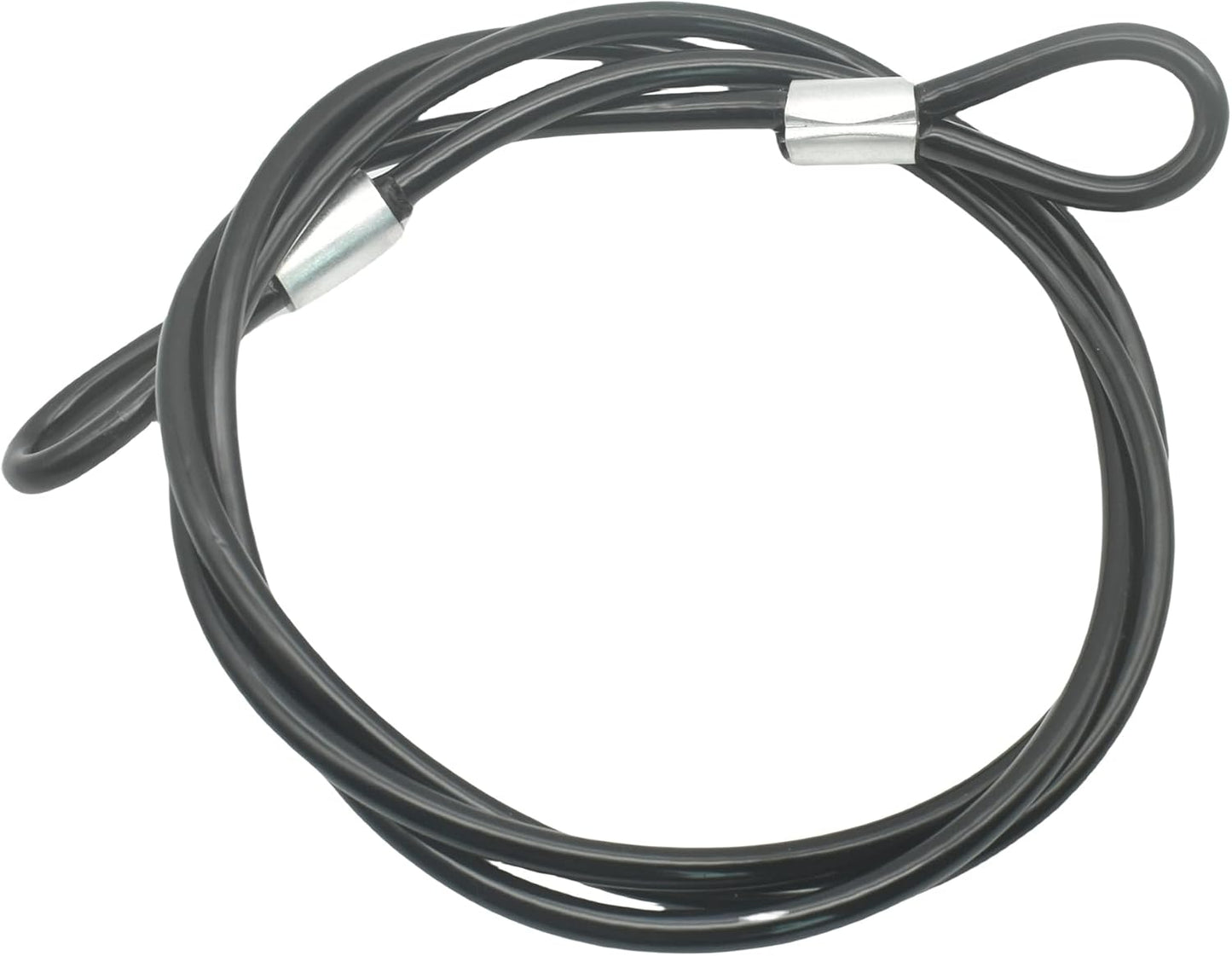 7FT 4mm Stainless Steel Outdoor Travel Security Cable Lock,Braided Steel Coated Safety Cable Luggage Lock,Safety Cable Wire Rope Double Loop Lightweight