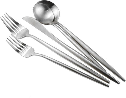 Gugrida 20-Piece 18/10 Stainless Steel Flatware Silverware, Luxury Dinnerware - Image 4