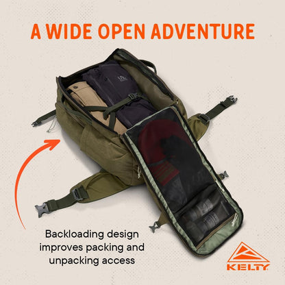 Kelty | Redwing Traveler Backpacks, Travel Pack for Adventure Travel | Burnt Olive & Black
