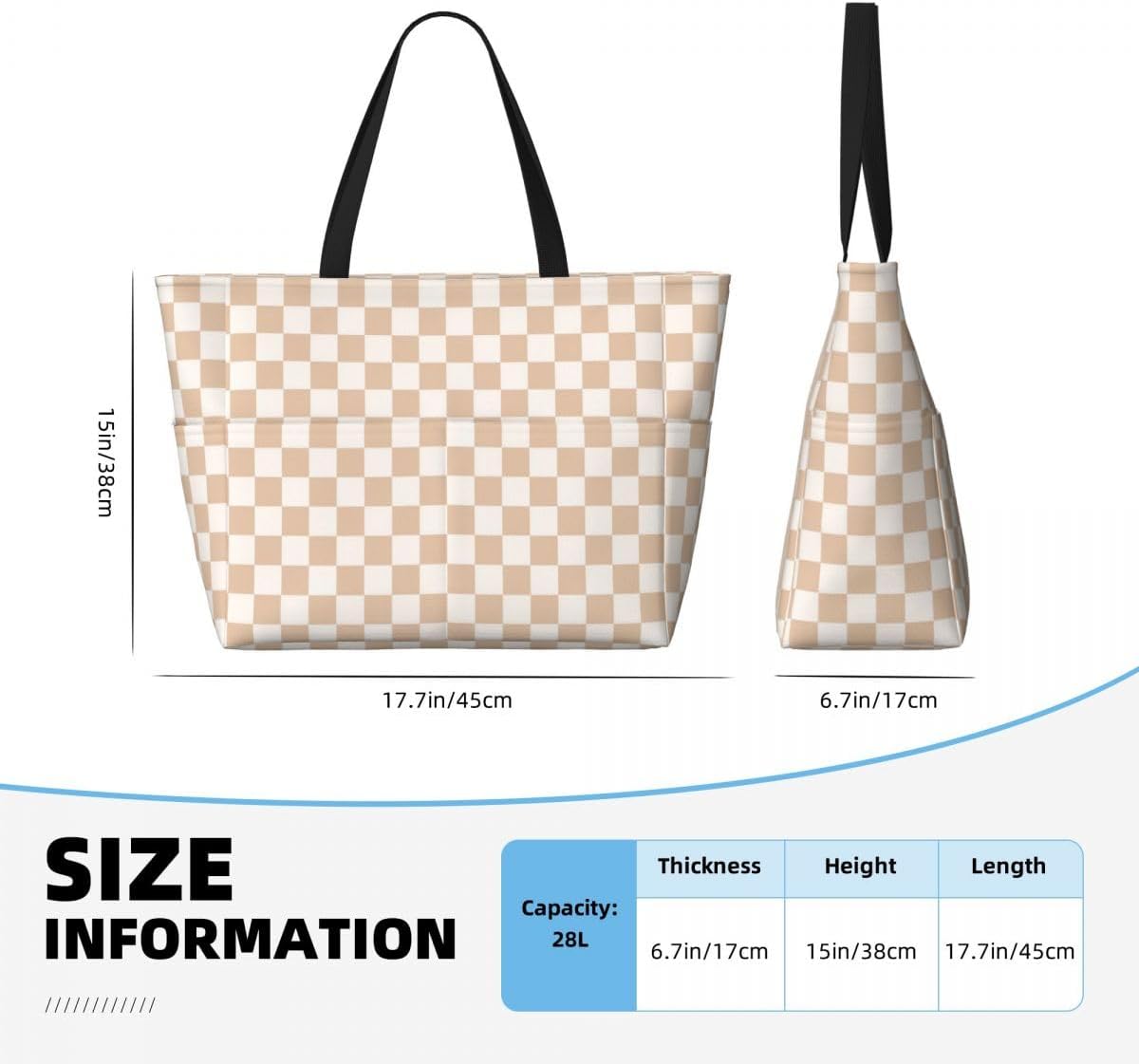 Waterproof Beach Tote Pool Bags for Women Ladies Extra Large Gym Tote Bag for Weekender Travel with Small Pouch