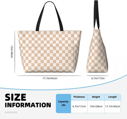 Waterproof Beach Tote Pool Bags for Women Ladies Extra Large Gym Tote Bag for Weekender Travel with Small Pouch