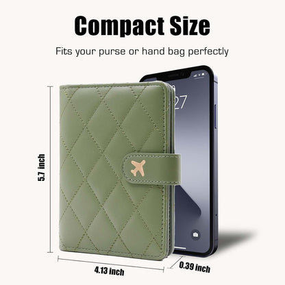 Melsbrinna Premium Leather Passport Holder Covers Case, Waterproof Rfid Blocking Travel Wallet Passport Holder with Pen Holder, Cute Passport Book for Women/Men
