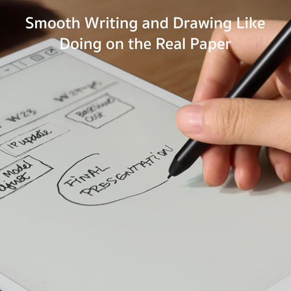 Android E-Ink ePaper Tablet, Paperwhite eBook Reader Digital Notebook for Note Taking, Drawing Paper White Graphics Notepad with Stylus and Case, Cloud Sync and Screen Casting - Model Mini 9.7" Silver