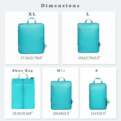 BAGAIL 6 Set Ultralight Compression Packing Cubes Packing Organizer for Travel Accessories Luggage Suitcase Backpack
