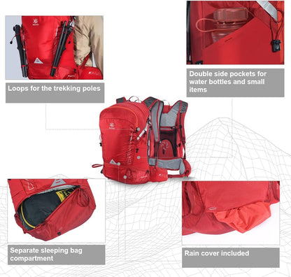 KAILAS Q-WIND II 28L Hiking Daypack Waterproof Lightweight Backpack with Rain Cover for Men Women Travel Outdoor