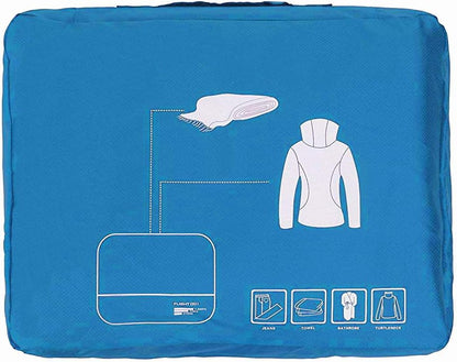 Packing Cubes Set Travel Luggage Organizers Suitcase Lightweight Accessories (Sky Blue)