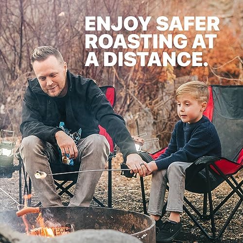 Grill Guru Smores Sticks for Fire Pit - Accessories for Campfire Marshmallow Roasting Sticks Smores Kit Outdoor-Smore Skewers Hot Dog Fork For Outside, Camping Essentials Bonfire Gear Long 32" 20 Pack