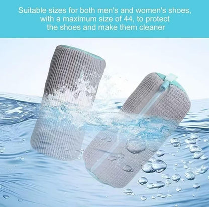 Laundry Shoe Bags for Washing Machine, 2Pcs Shoe Washing Bag Shoe Laundry Bag for Washer and Dryer Reusable Shoe Washing Bags Shoe Washing Machine Bag (Grey-2Pcs)