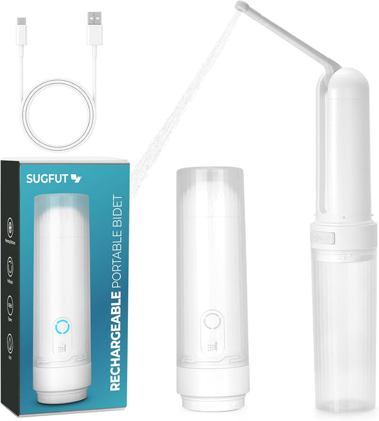 Portable Bidet for Travel USB-C Rechargeable Travel Handheld 3 Pressure Options Portable Bidet for Women/Men High Pressure IPX7 Waterproof Electric Personal Hygiene Cleaning