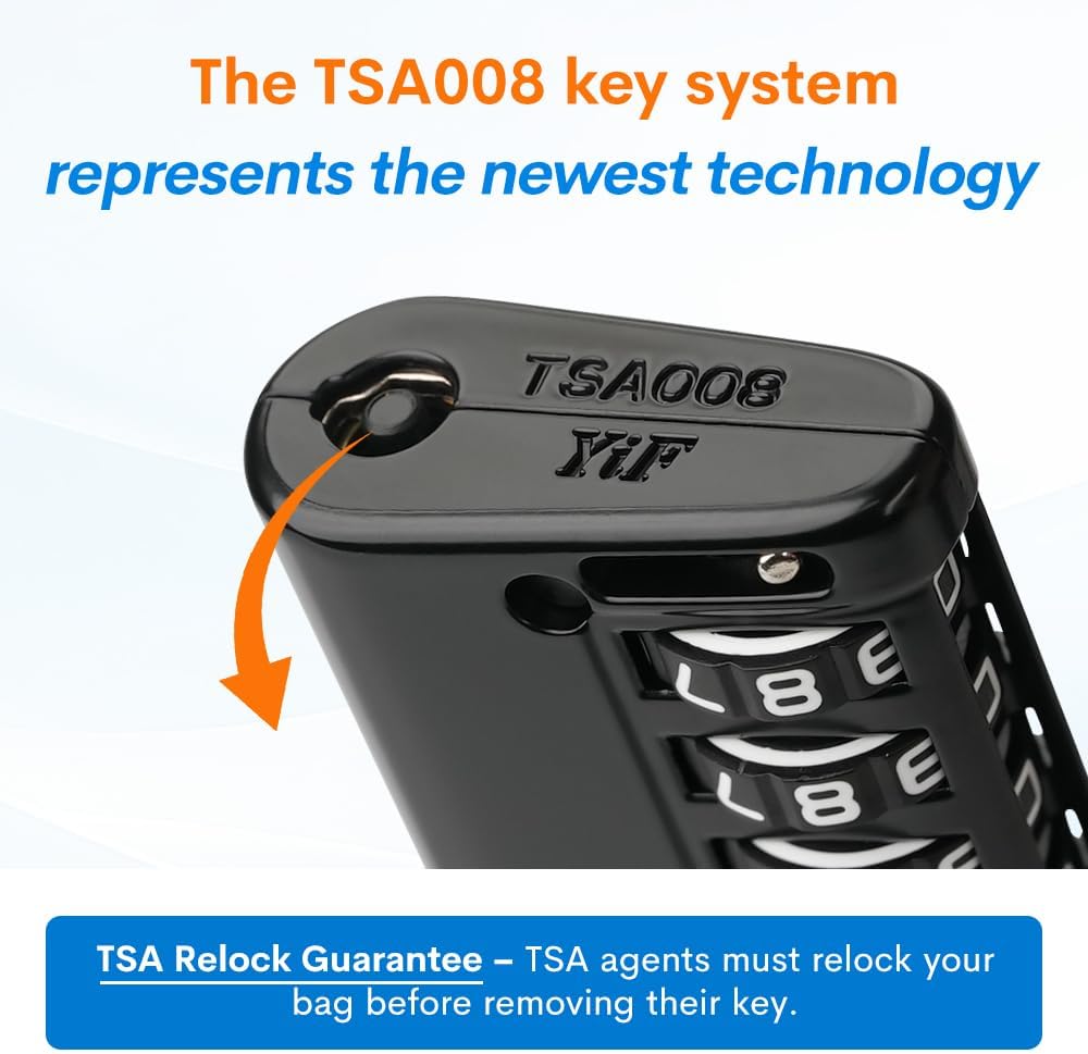 Forge TSA Approved Luggage Locks 4 Digit Combination TSA Travel Locks with TSA008, Open Alert Indicator, Zinc Alloy Body for Luggage, Suitcase, Backpack, and More. Black 2 Locks.