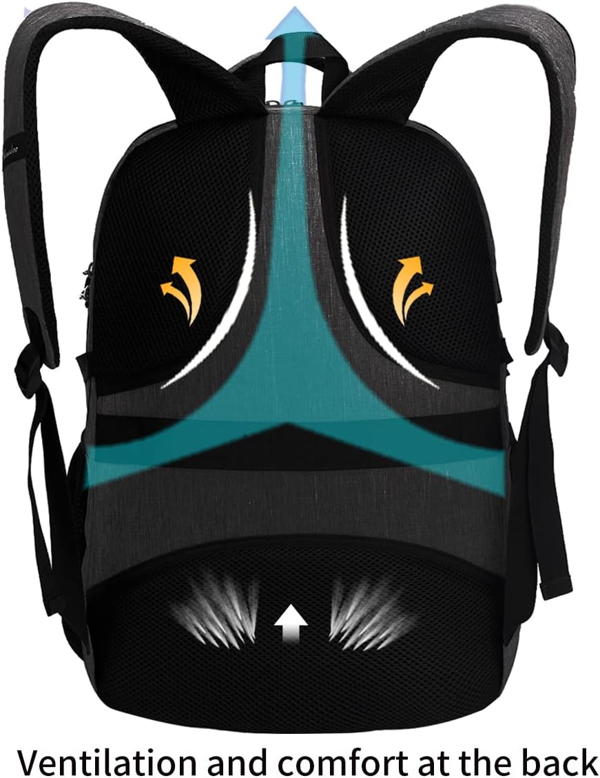 SHRRADOO Anti Theft Laptop Backpack Travel Backpacks with usb Charging Port for Women Men High School College Backpack Computer Bag Fits 17 Inch Laptop,Sky Blue