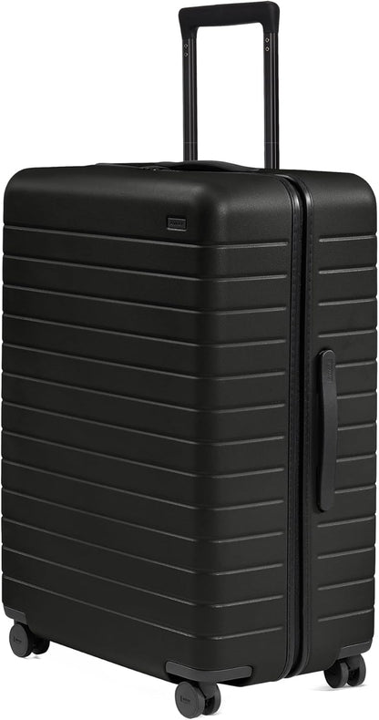 Away Large Checked Luggage, 29 Inch Hardside Suitcase with Spinner Wheels, Lightweight & Durable, TSA Lock, Jet Black