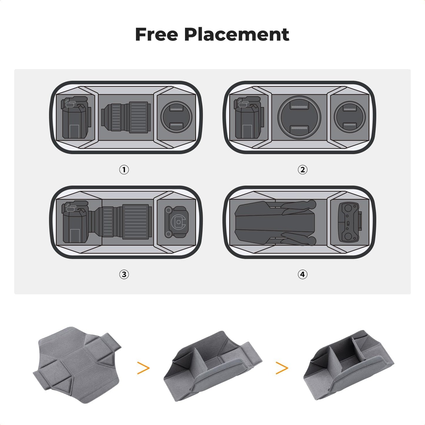 K&F Concept 2 in 1 Sling Bag Everyday Shoulder Bag & Multifunction Photography Crossbody Camera DSLR Backpack Portable Bag