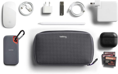 Bellroy Tech Kit (Tech Accessories Organizer Pouch, Zipper Closure Design, Stores Power Bank, Phone Charger, Cables & More, Internal)