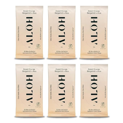 ALŌH Sweet Orange Bergamot + Aloe Sanitizing Hand Wipes by AL%C5%8CH