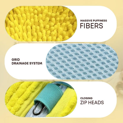 EPSCY Shoe Washing Machine Bag 2 Pack Yellow, 360° Wrap-Around Laundry Bags for Washer and Dryer - Reusable Deep Clean Sneaker Bags - Fits All Shoe Sizes & Types, Self-Locking Zipper, Protects Machine