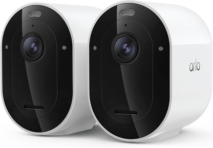 Arlo Pro Security Camera (6th Gen - 2025 Release) - 2K HDR, Battery Power, Event Captions, Emergency Response, 1-Month Trial of Secure Plan, 160° Field of View, Dual-Band WiFi, Spotlight, 2 Cam, White