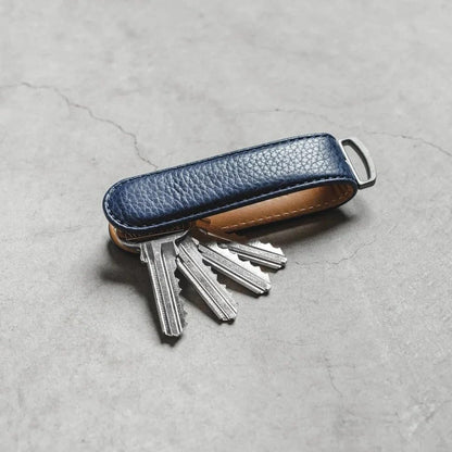 Jibbon Italian Premium Leather Key Organizer - Stylish Key Holder with Marine Grade 316 Stainless Steel, Compact EDC Keychain