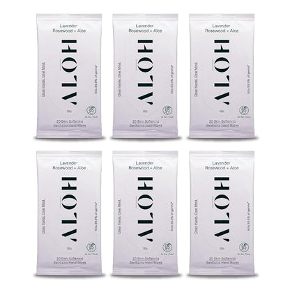 ALŌH Lavender Rosewood + Aloe Sanitizing Hand Wipes by AL%C5%8CH