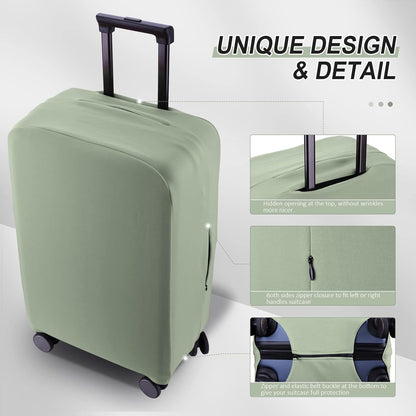 Travel Luggage Cover Suitcase Protector Scratch-Resistant Fit 19-31 Inch Suitcase, Not Included Suitcase (Cyan, SX(22-23 inch))