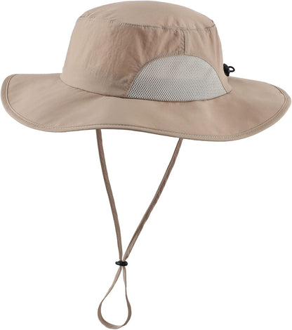Home Prefer UPF50+ Mens Sun Hat Wide Brim Fishing Hat for Men UV Protection Womens Beach Bucket Hat for Golf Hiking Gardening
