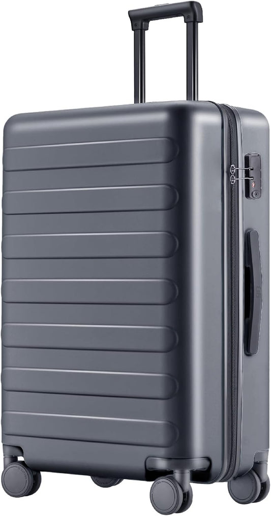 Carry on Luggage 22 X 14 X 9 Airline Approved, 20 Inch Luggage for 3-5 Days Travel, Double Spinner Wheels, 100% Hardshell PC, TSA Lock (02-Grey (Basic), Checked 24-Inch)