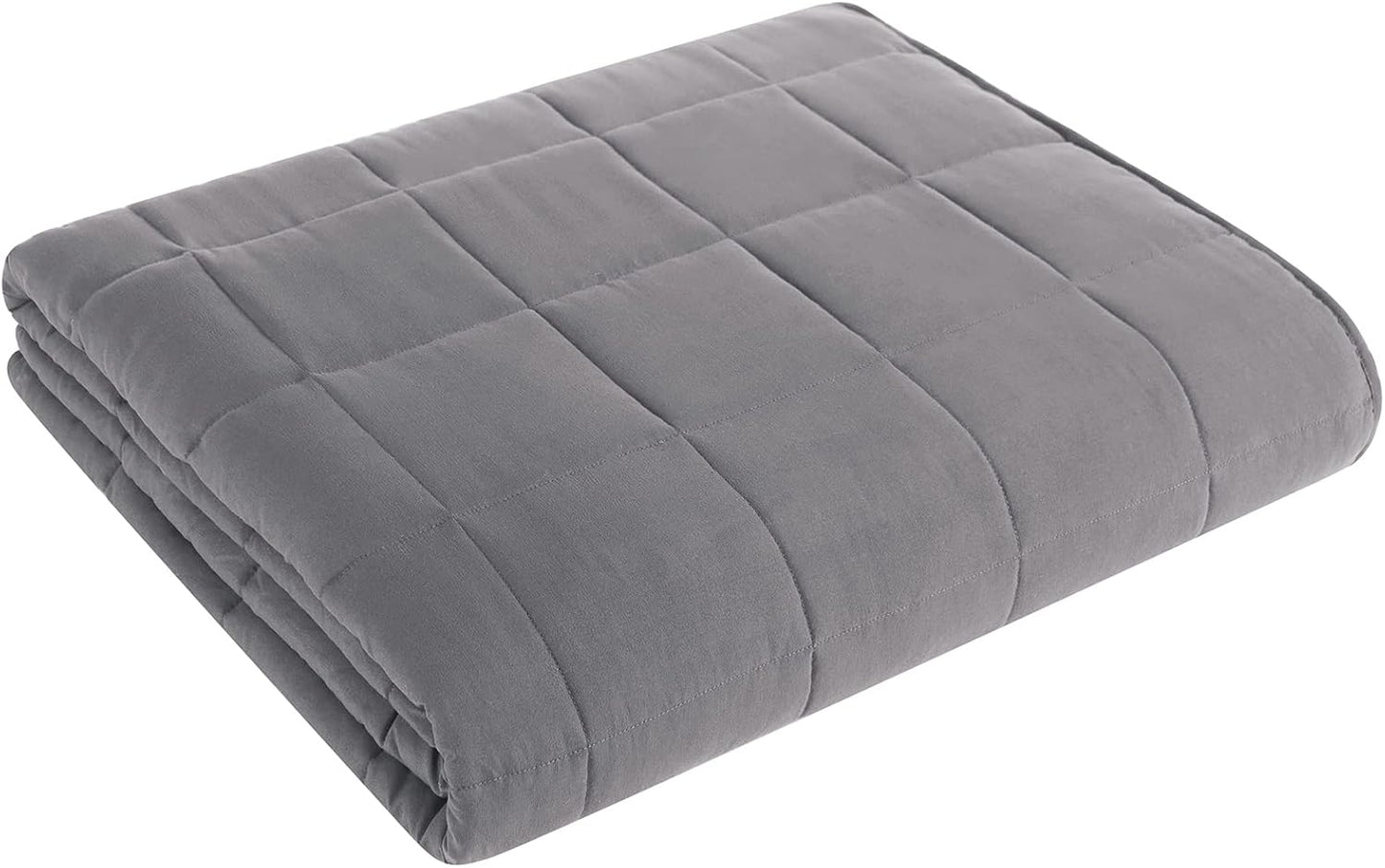L'AGRATY Weighted Blanket - 88"x104" 20lbs Cooling Breathable Heavy Blanket Microfiber Material with Glass Beads for Adult All-Season Summer Fall Winter Soft Thick Comfort